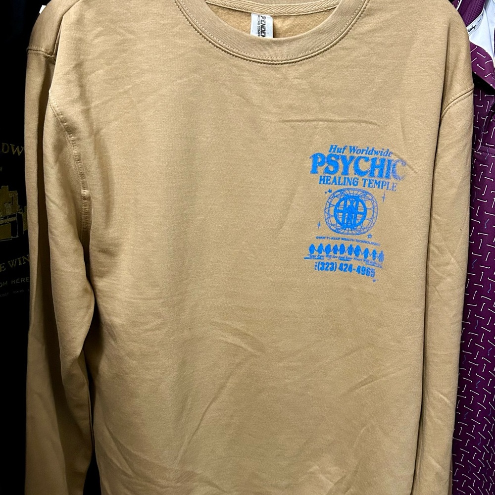 Huf Tan Psychic Healing Temple Men's Crewneck Sweatshirt